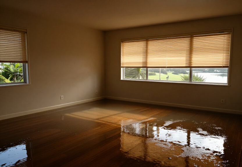 Damp subfloor in a Mount Druitt apartment before treatment